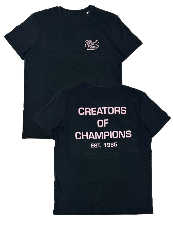 Creators of Champions T-shirt Black-Pink