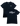 Two black T-shirts, one with the front facing forward showing the FULLGAS! brand logo and text, and the other with the back showing the same design. Both shirts have a round neck and short sleeves.
