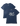 Two navy blue t-shirts, one displayed in front view and the other in side view, both with 'Green House' text and star graphics on the front.