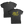 A black T-shirt for men displayed front and back, with the 'Green House Amsterdam' logo printed in yellow on the front.