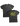 A black T-shirt for men displayed front and back, with the 'Green House Amsterdam' logo printed in yellow on the front.