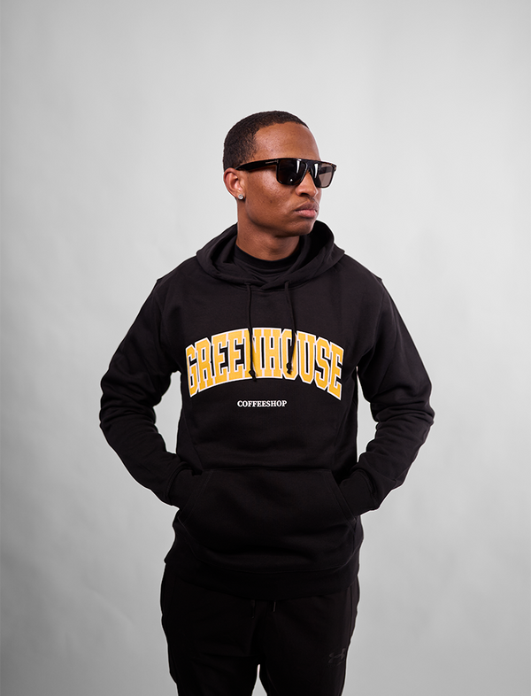 Green House University Hoodie Black Coffeeshop